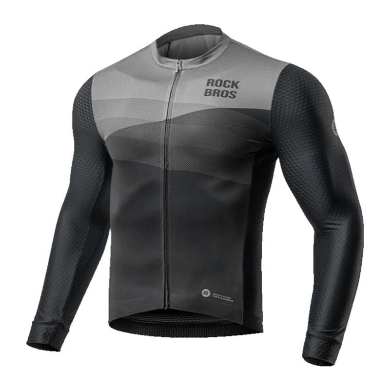 Rockbros 15120009003 Long Sleeve Cycling Jersey Spring/Summer - Black