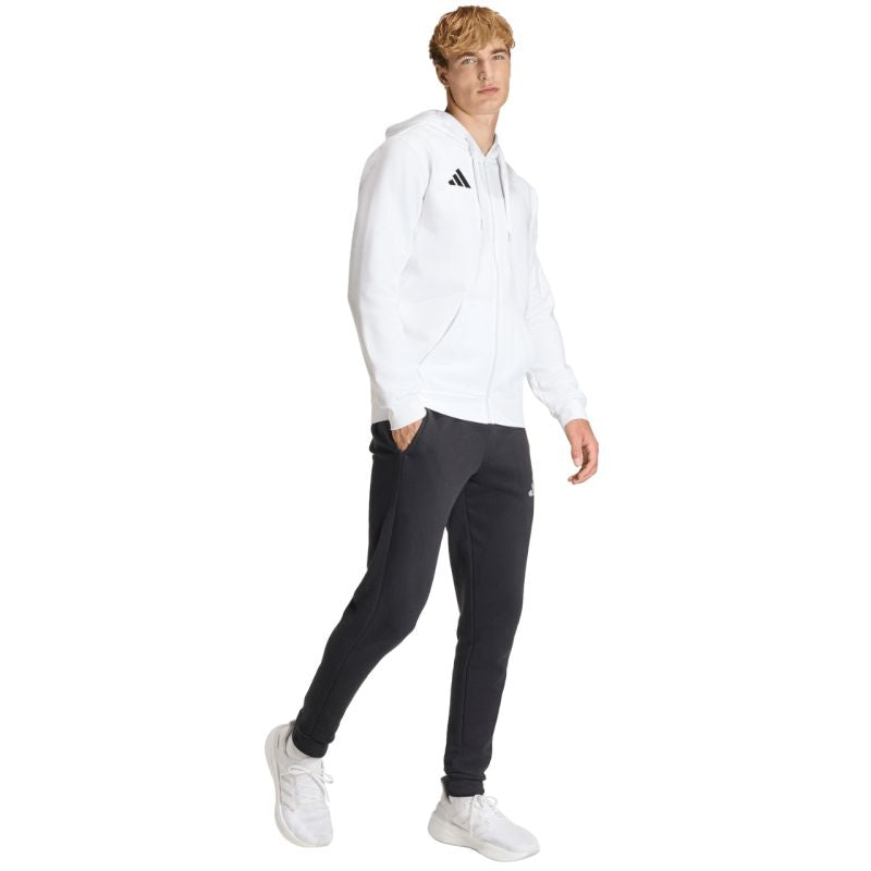 Men's adidas Entrada 26 FZ Hoody white KF5943 fehér kapucnis pulóver