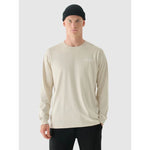 Men's oversized longsleeve with print 4F 4FRAW24TLONM502-12S hosszú ujjú póló