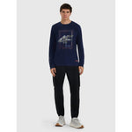 Men's longsleeve regular with print 4F 4FRAW25TLONM606-31S hosszú ujjú póló