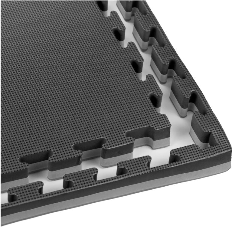 DBX Bushido Exercise Mat with Safety Certificate - Puzzle 1x1m - Black - Gray szürke mats, puzzle, training equipment