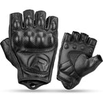 Rockbros 16220006004 leather motorcycle gloves - black fekete kesztyű