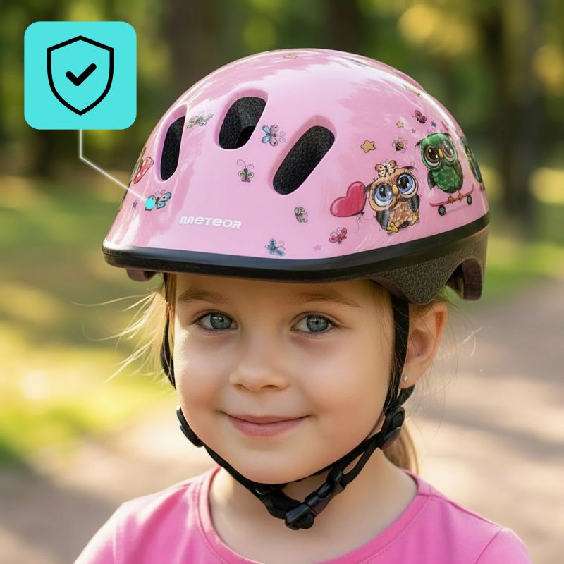 Meteor Children’s bicycle helmet KS06 little owl sisak 24808-24809