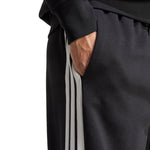 Men's adidas Essentials Three Stripes Fleece Wide Leg Pants Black JM1770 fekete kapucnis pulóver