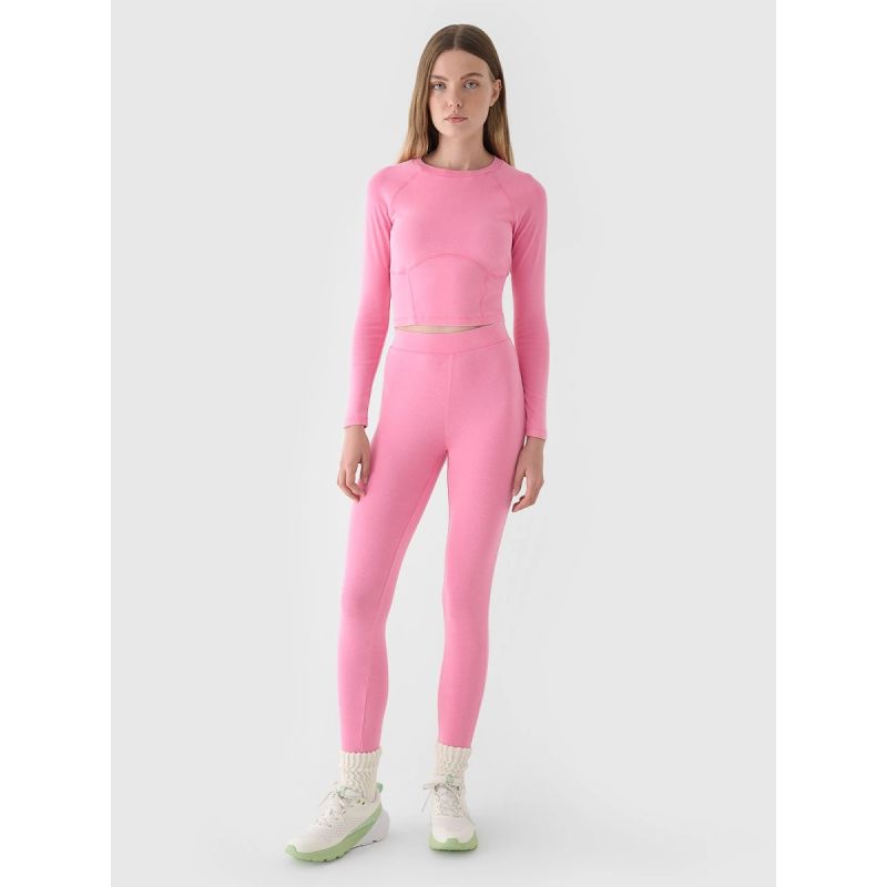 Women's knitted 4F 4FRAW24TTIGF250-54S leggings