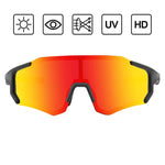 Rockbros 10182 polarizing cycling glasses - red czerwony glasses, training equipment