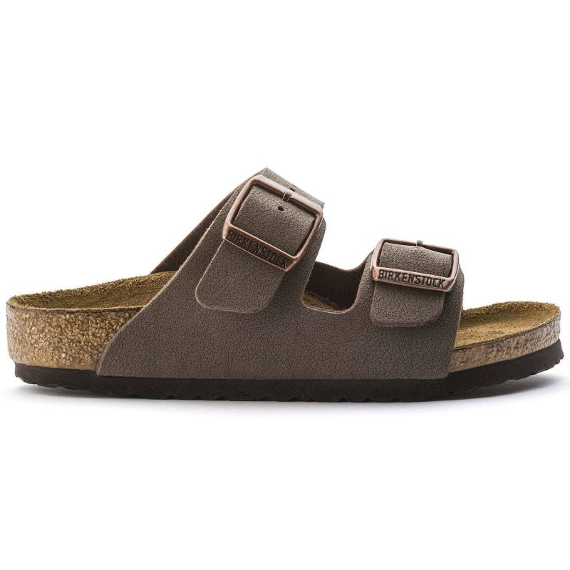 Birkenstock Arizona Kids Birko-Flor Nubuk Mocha narrow flip-flops for kids (0552893) cipő