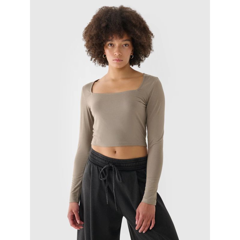 4f Longsleeve slim smooth women's 4FRSS24TLONF499-82S General