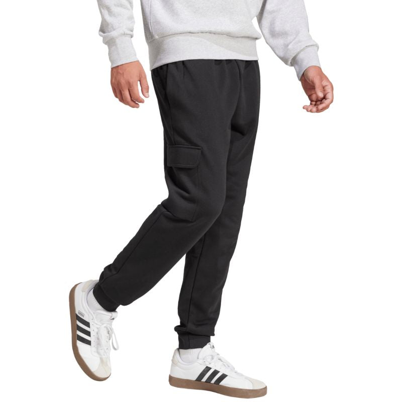 adidas Men's Essentials Feelcozy Fleece Cargo Pants Black JE3820 Ruházat