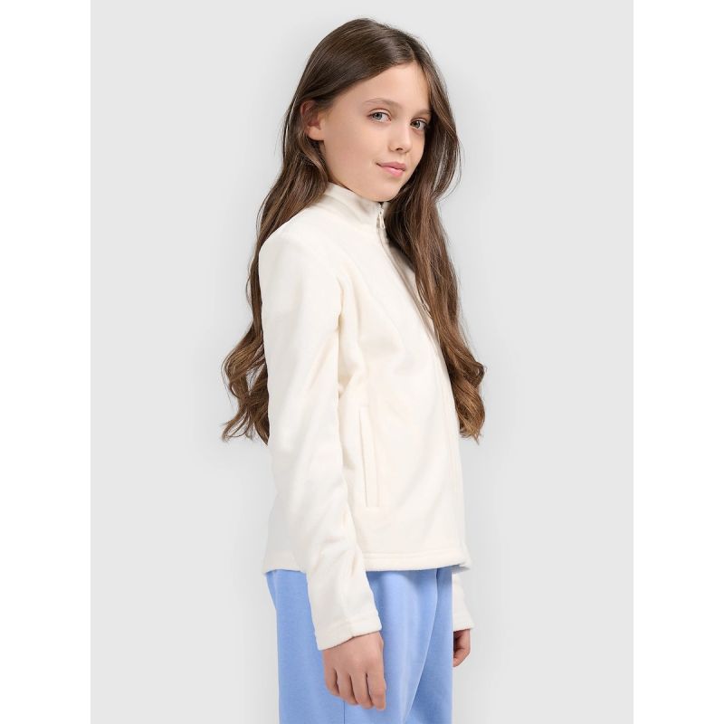 Regular fleece without hood for girls 4F 4FJRSS26TFLEF507-11S kapucnis pulóver