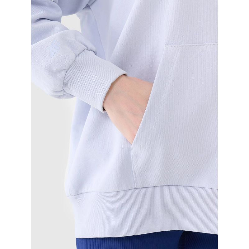 Women's oversize sweatshirt with hood, unzipped, 4F 4FWSS25TSWSF1578-34S xs/s kapucnis pulóver