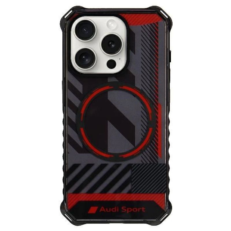 Audi IML Sport MagSafe Case iPhone 15 Pro Max 6.7" /black hardcase AU-IMLMIP15PM-RSQ/D2-BK fekete pulóver