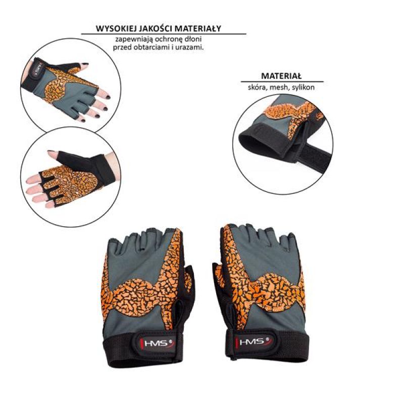 HMS Pink/Gray W RST03 rS Gym Gloves rózsaszín kesztyű 17-63-220