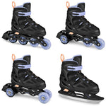 Spokey Quattro 4IN1 SPK-943430 inline skates size 34-37 BK/VT Szabadidő kiegészítő