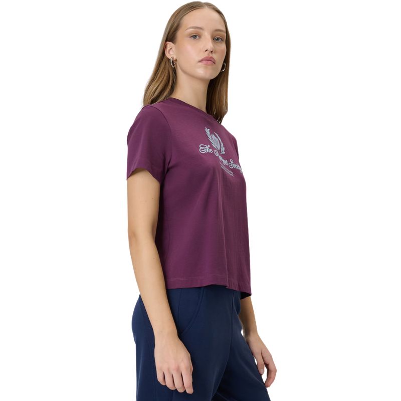 4F Women's T-shirt F2738 60S bordó póló
