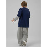 Loose longsleeve with print for boys 4F