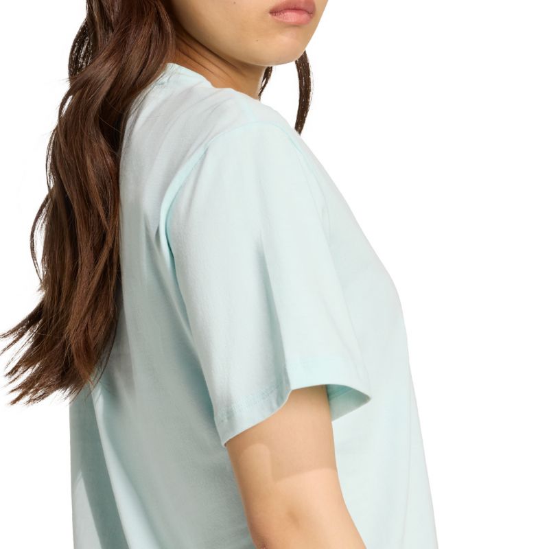 adidas Essentials Small Logo Cotton Light Blue Women's T-Shirt JY4965 Ruházat