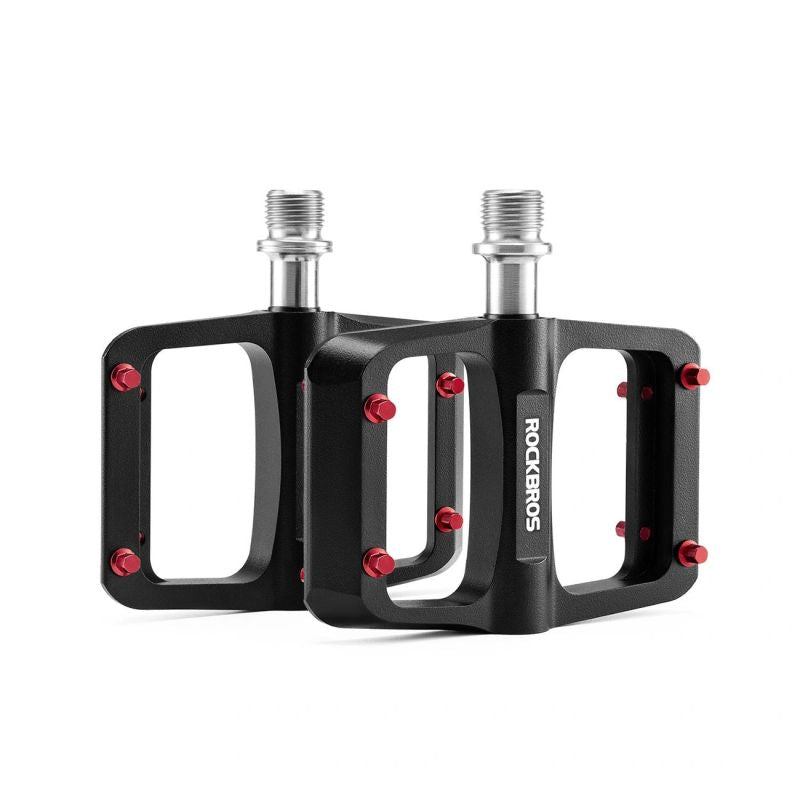 Rockbros Platform Bicycle Pedals with Titanium Axle and Magnesium Alloy Bearings - Black