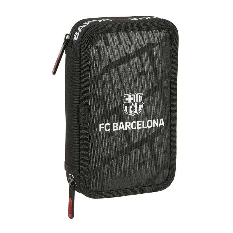 FC Barcelona double filled pencil case 29 PCS czarny ceruzatartó