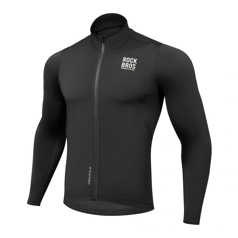 Rockbros ROAD TO SKY windproof insulated cycling jersey M - black m \ czarny pulóver