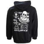 Vans Black Crazy Eddy 66 Loose Pullover Hoodie - VN000JE7BLK fekete kapucnis pulóver