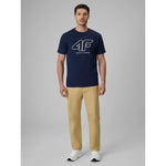 4F Men's regular T-shirt with logo ruházat