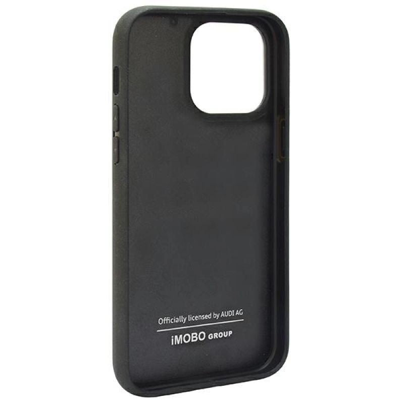 Audi Carbon Fiber Stripe iPhone 14 Pro Max 6.7" black/black hardcase AUS- /D1-BK fekete telefontok