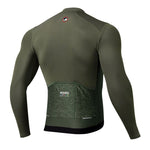Rockbros 15220003003 ROAD TO SKY men's cycling jersey long sleeve - green zöld póló