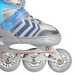 NH18192 4in1 GREY-BLUE SIZE L(39-43) ROLLER SKATES WITH HOCKEY SLEEVE NILS EXTREME kék póló
