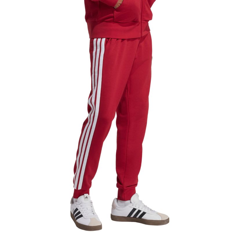 Men's adidas Essential 3-Stripes French Terry Burgundy Pants