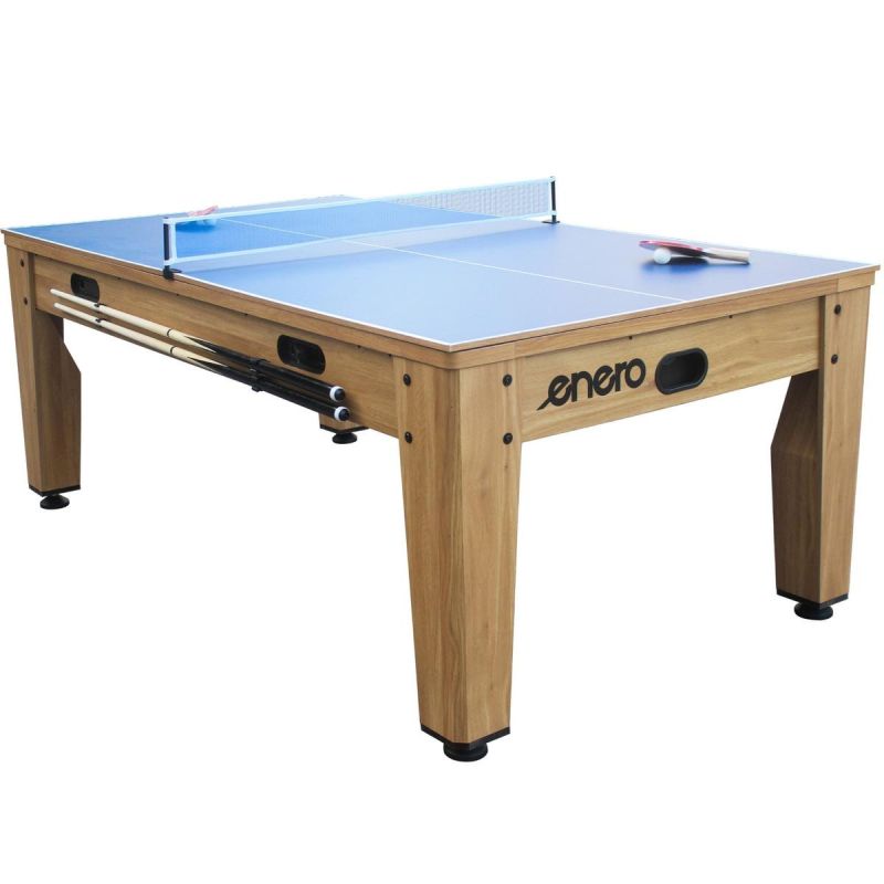 Enero 4-IN-1 MULTIGAMING TABLE BILLIARDS TABLE TENNIS HOOK-UP DINING TABLE .6x81.3CM WOODEN table games, tables