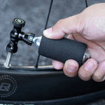 Rockbros CO₂ pump, aluminum alloy valve head, cartridge-free, Presta/Schrader compatible - black fekete pumps