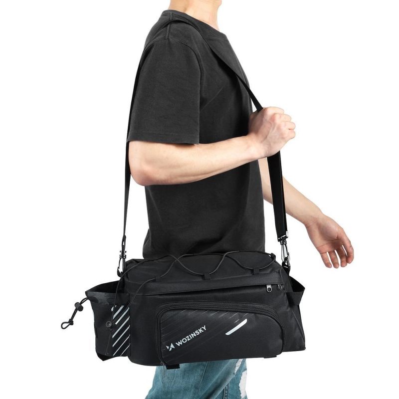 Wozinsky Bike Pannier Rack with Shoulder Strap 9L (Rain Cover Included) Black ( ) fekete táska 304004-63973