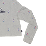 Women's Nike NBA N31 Courtside Longsleeve Crop T-shirt Birch Heather - DA6810-051 hosszú ujjú póló