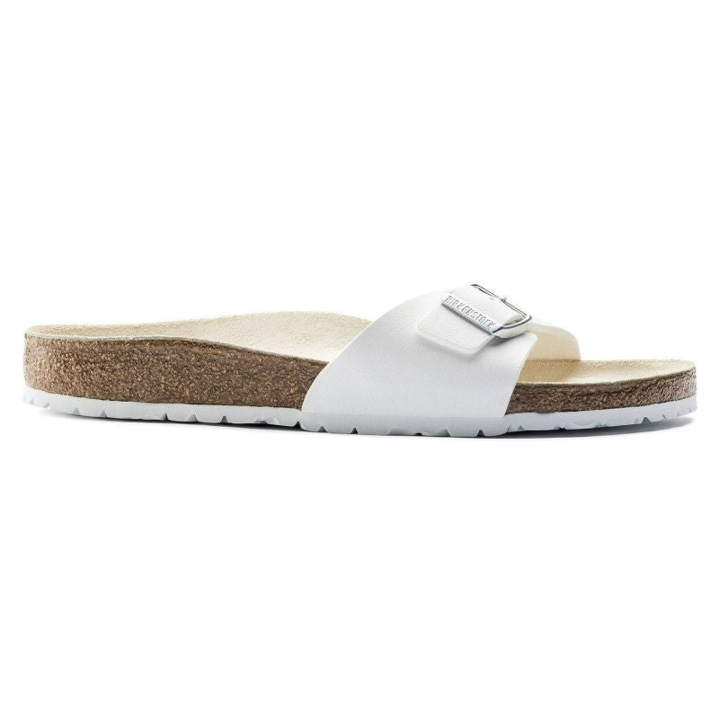 Birkenstock Madrid Birko-Flor White Women's Slides Regular Wide (0040731) cipő