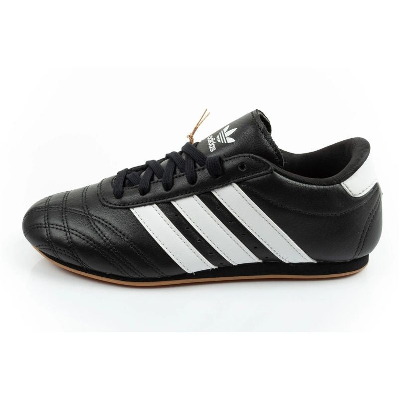 Adidas women's sports shoes Taekwondo Lace black fashionable leather