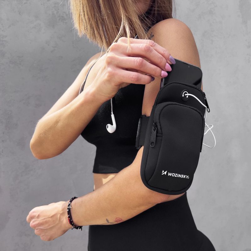 Wozinsky Running Armband Black ( ) czarny elektronika 5907769306815-93060