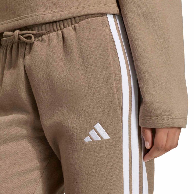 Adidas Women's Essentials 3-Stripes Fleece Slim Pants Beige 2xs polár pulóver KF8317