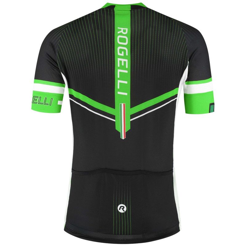 Rogelli Gara Mostro II Jersey Black-Green 2XL zöld kerékpáros ruha SIRS1000000.400.2XL