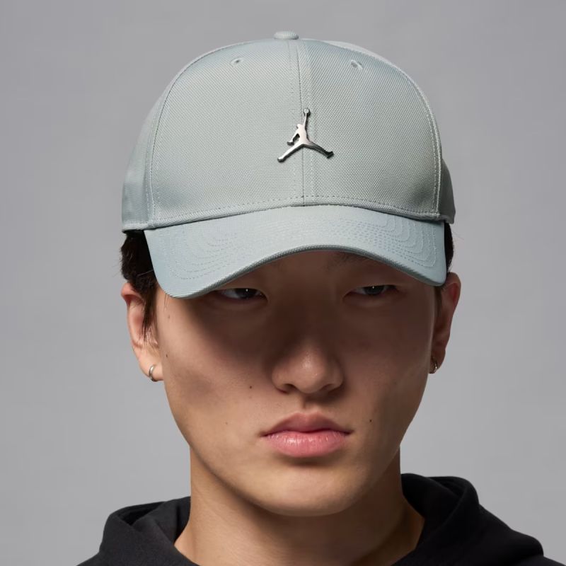 AIR Jordan Rise Structured Metal Jumpman Cap Gray - m/l hats, caps