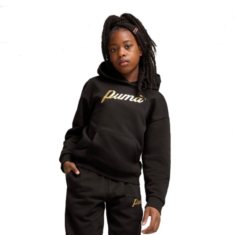 Puma ESS+ Script kangaroo sweatshirt for girls