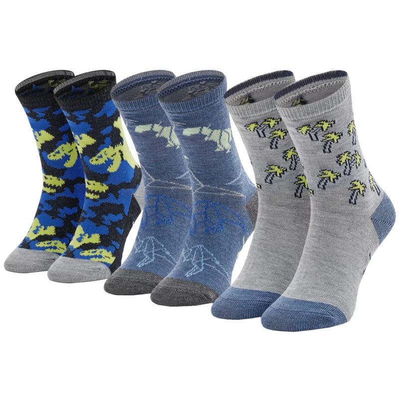 Skechers 3PPK Boys Casual Glow In The Dark Socks SK41078-9303 Multicolored utcai cipő