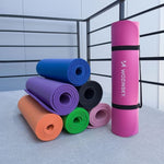 Wozinsky exercise mat 181 x 63 x 0.9 cm thick gymnastic yoga mat blue niebieski jóga matrac 5907769300417-63708