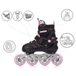 Meteor Roller Skates L 38-41 Urbo Black/Pink