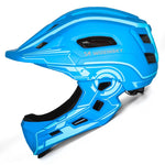 Wozinsky Kids Full Face Bike Helmet with USB Rear Light S - Blue niebieski védőfelszerelés HT-27N-199812
