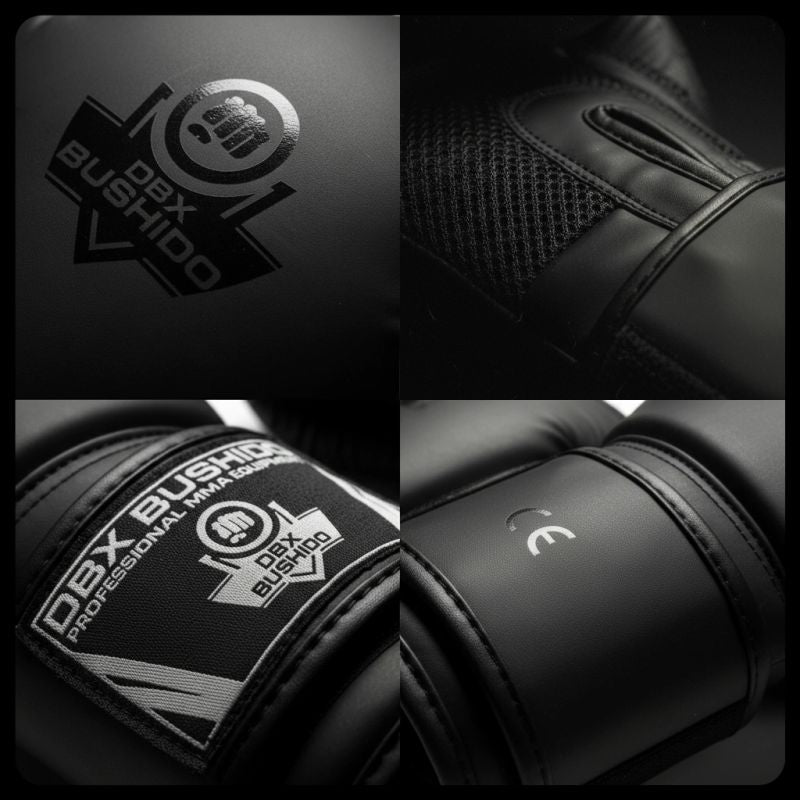 DBX Bushido 10oz Boxing Gloves - Black Master - Valor Series fekete kesztyű