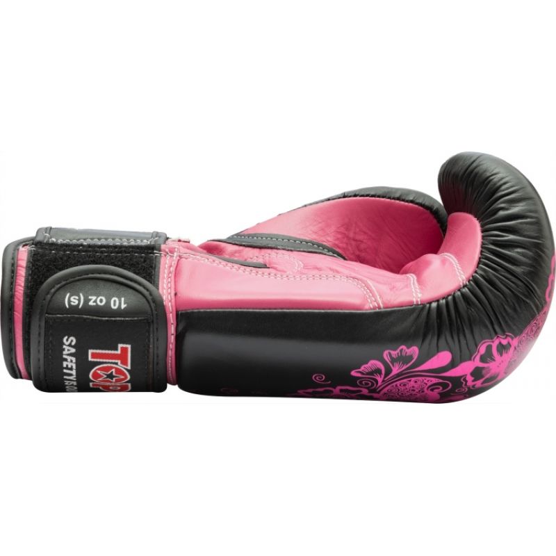TOP TEN "Ultimate Woman" Boxing Gloves 10 oz White and Pink czarno - różowy kesztyű