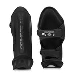 DBX Bushido Shin guards - "Black Master" shin guards - fekete protectors and knee pads