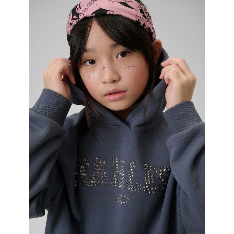 4F Girls' loose sweatshirt with hood 158/164 kapucnis pulóver 4FJRSS26TSWSF2627-22S