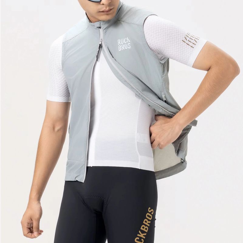 Rockbros Spring/Autumn Windproof Vest Size XXL - White/Gray biały || szary \ xxl vests